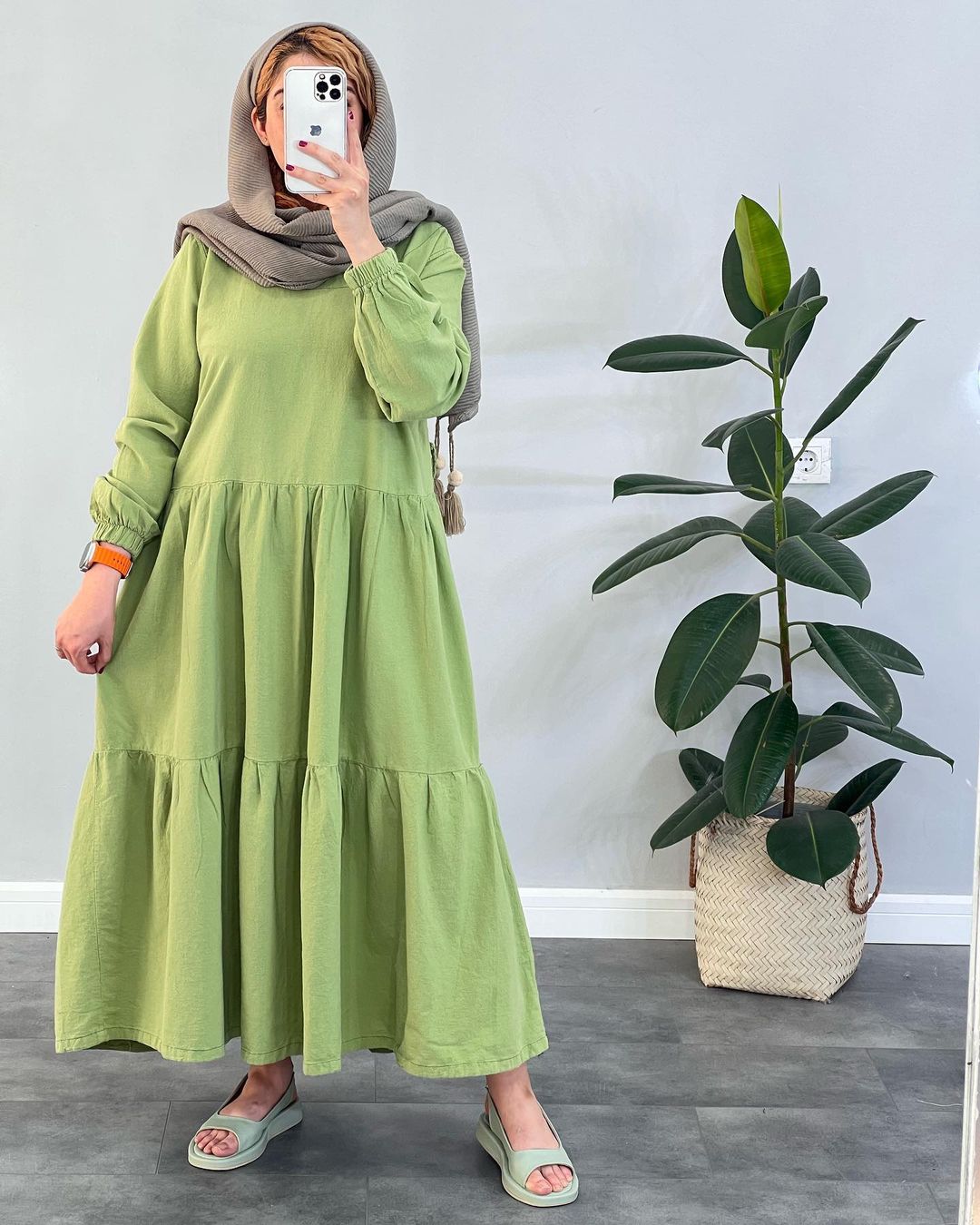 پیراهن چین دار تابستانی